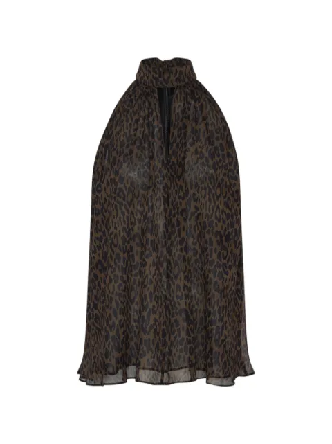 ROTATE BIRGER CHRISTENSEN leopard-print halterneck top