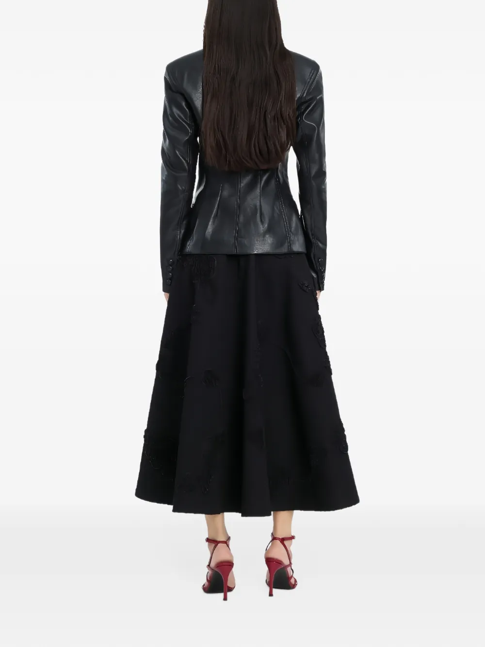 ROTATE BIRGER CHRISTENSEN Blazer met enkele rij knopen Zwart