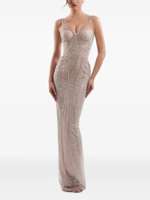 IMROSKA sequin-embellished sleeveless maxi dress