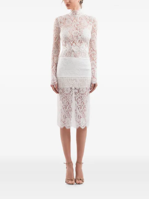 IMROSKA Blusa com amarração e recorte de renda
