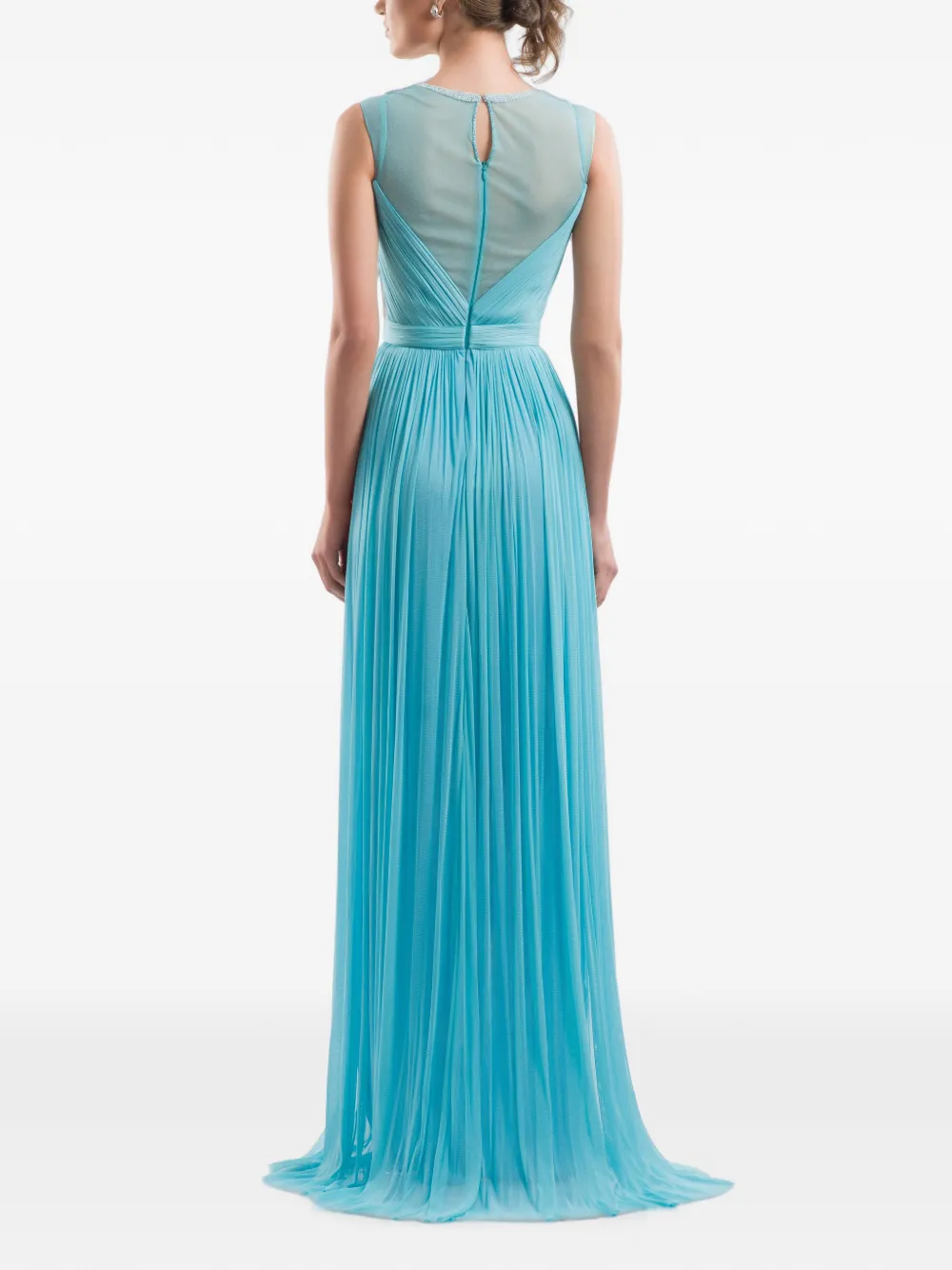 IMROSKA Geplooide midi-jurk met split Blauw