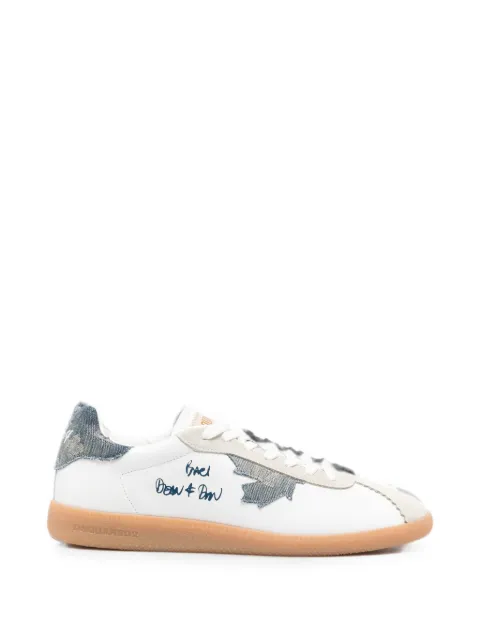 DSQUARED2 Rebel denim-patch logo-print sneakers