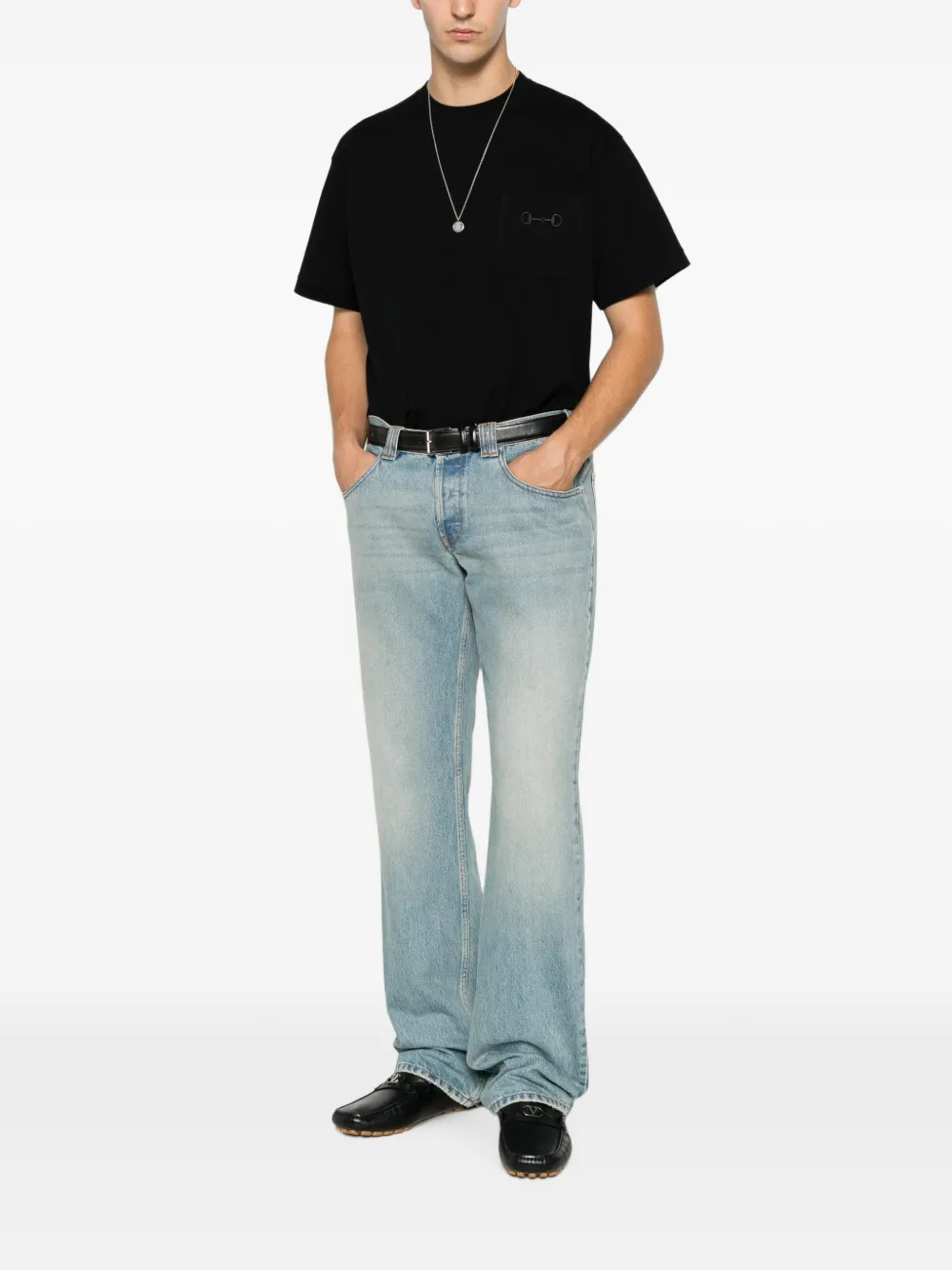 Gucci T-shirt met borstzak Zwart