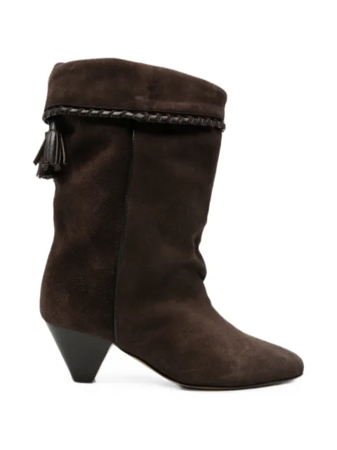 ISABEL MARANT Dalby tassel-detail braided-trim boots