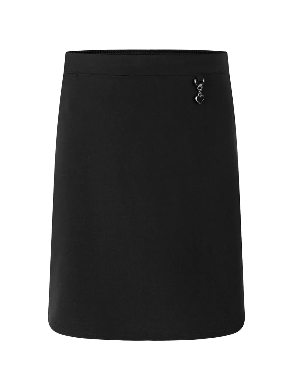 Zeco Schoolwear kids heart-charm pleated midi skirt - Nero