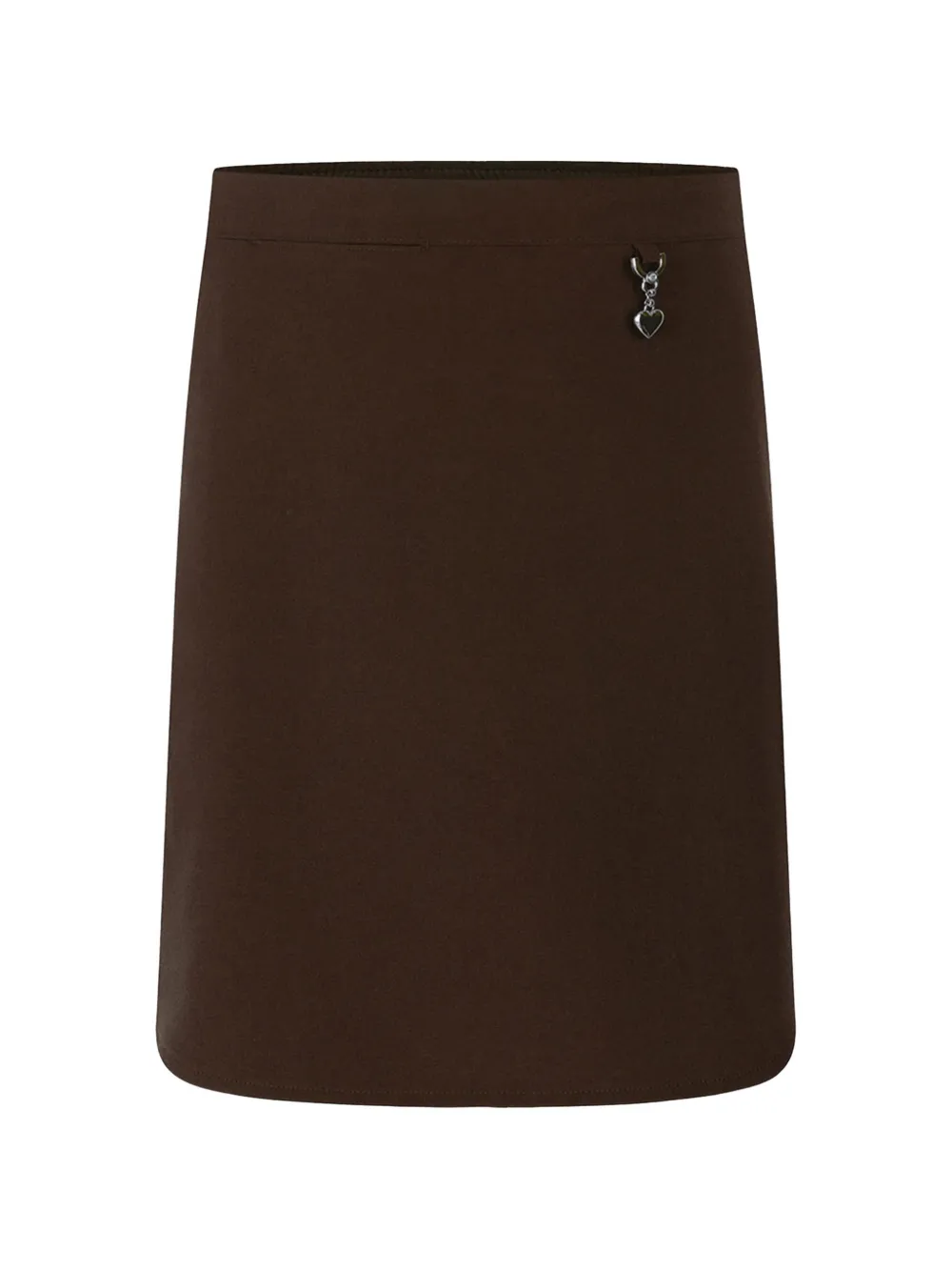 Zeco Schoolwear kids heart-charm pleated skirt - Marrone