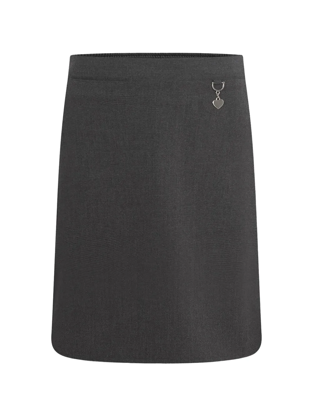 Zeco Schoolwear kids heart-charm pleated skirt - Grigio