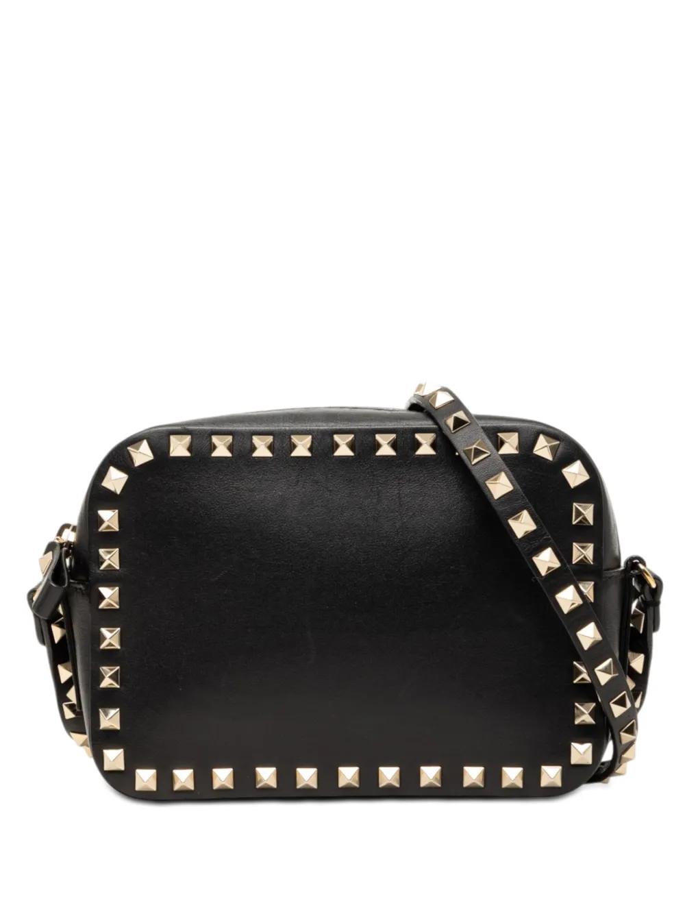 Valentino Garavani Pre-Owned 2000-2017 Leather Rockstud Camera Bag crossbody bag - Nero