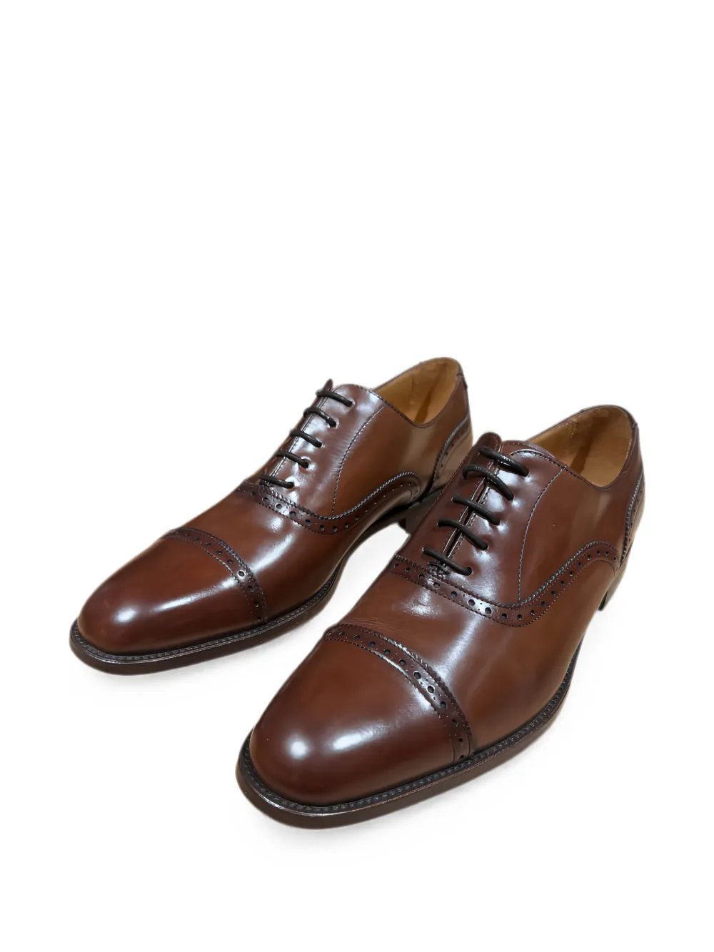 CALCE brogue-detail leather oxford shoes Bruin