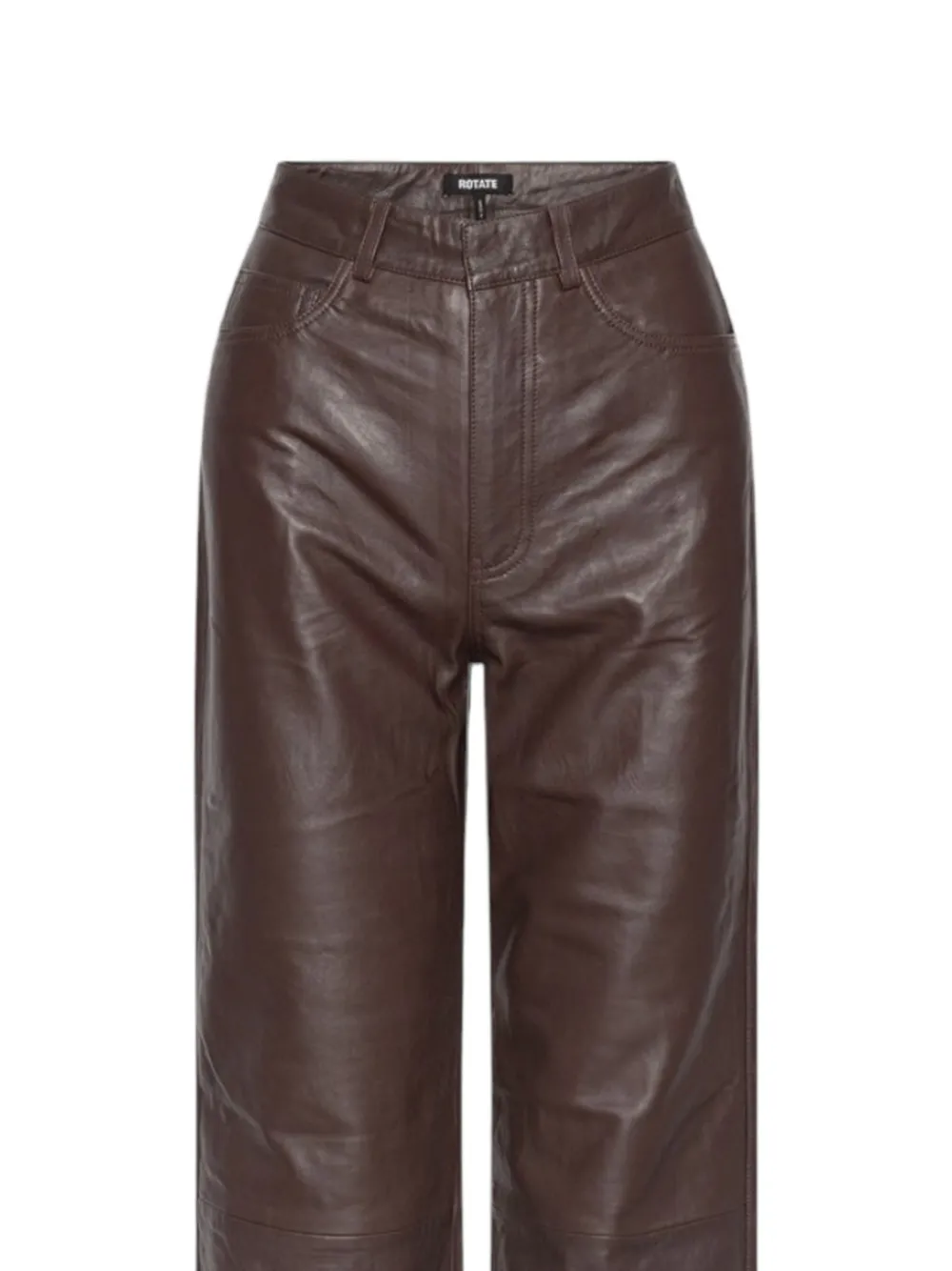 ROTATE BIRGER CHRISTENSEN High waist straight broek Bruin