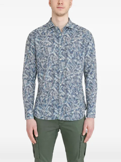 Tintoria Mattei camisa con palmeras estampadas