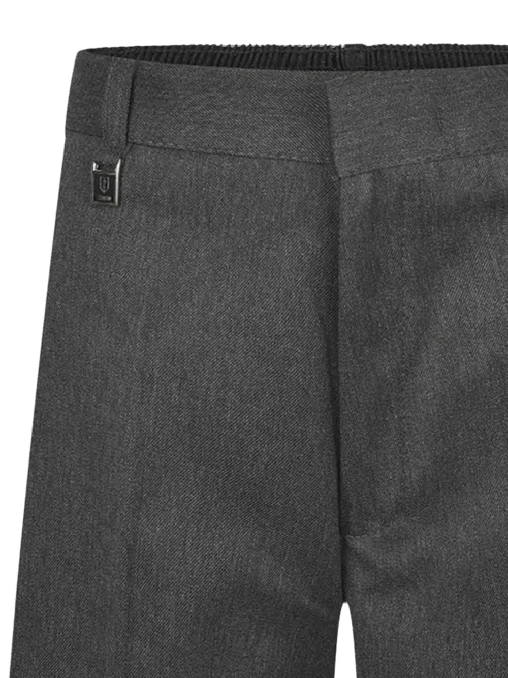 Zeco Schoolwear kids Shorts met elastische band en logo-plakkaat Grijs