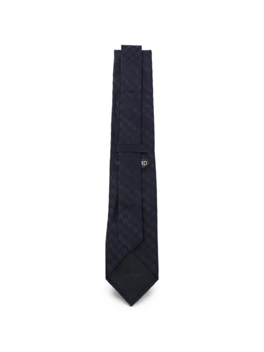 TOM FORD Stropdas met pied-de-poule print Blauw