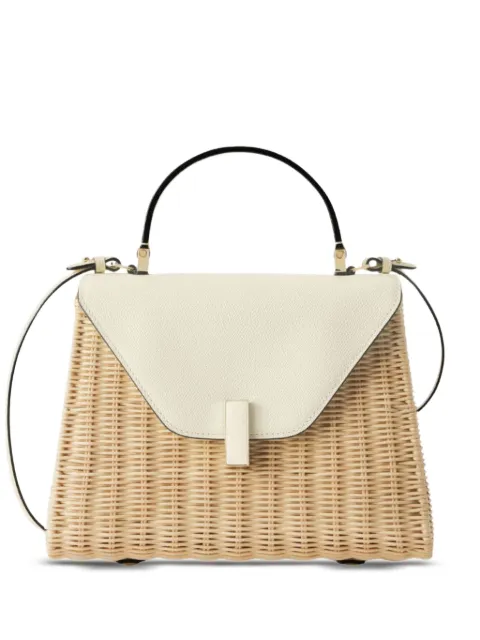 Valextra Iside leather-trim tote bag