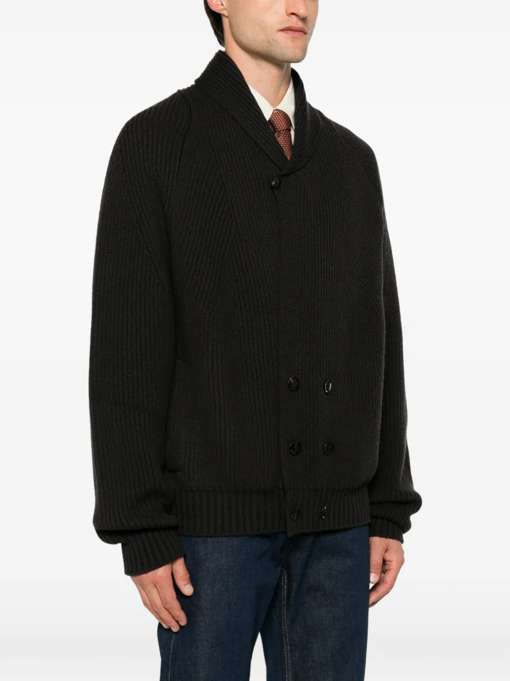 TOM FORD Vest met sjaalkraag Grijs