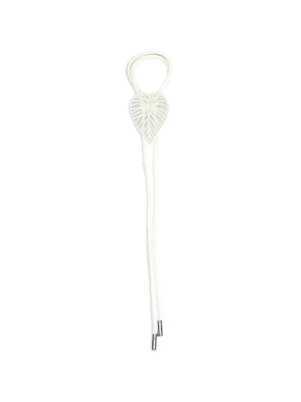 David Koma Leaf-patch Cord Bracelet in White