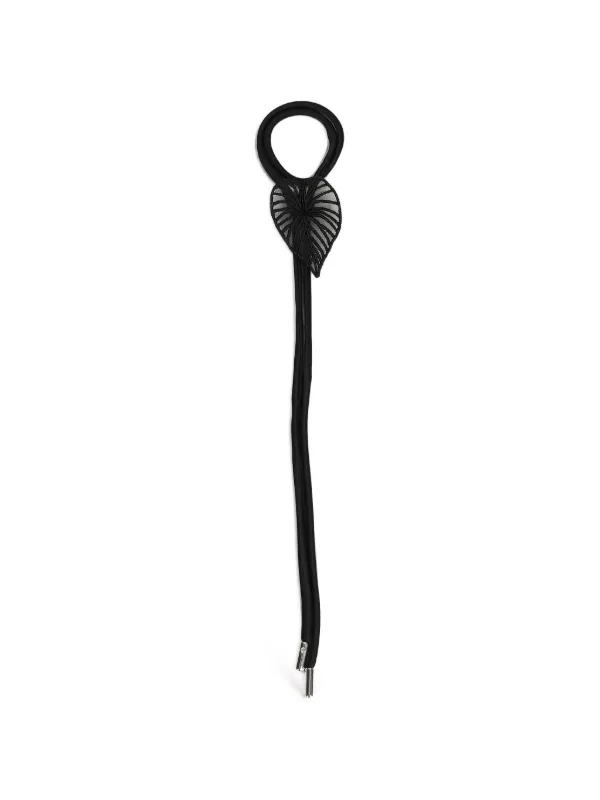 David Koma Leaf-detail Cord Bracelet in Black
