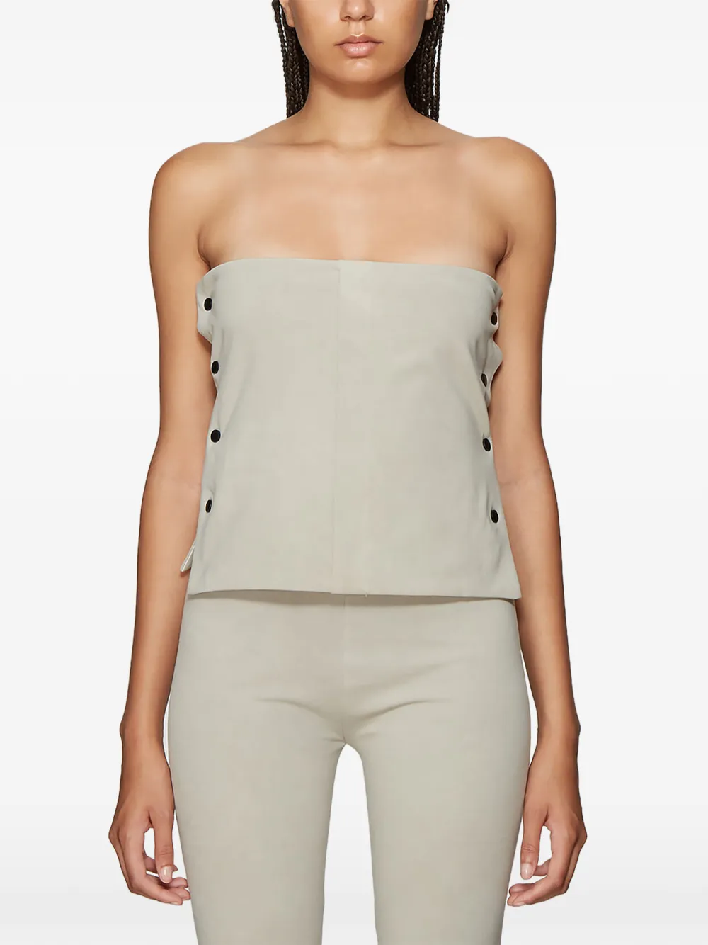 Roni Ilan button-up strapless top - Toni neutri