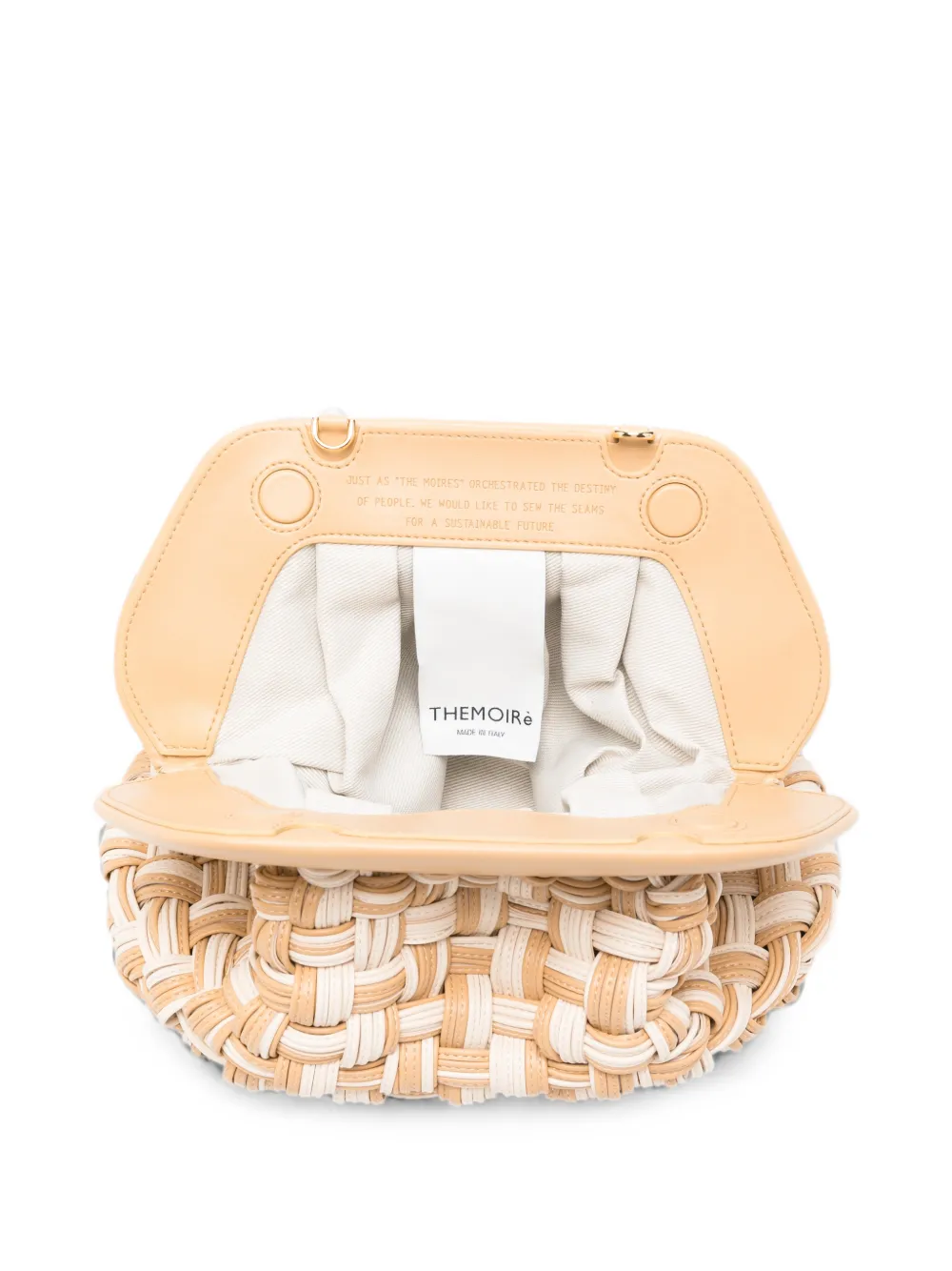 Themoirè Tia clutch Beige