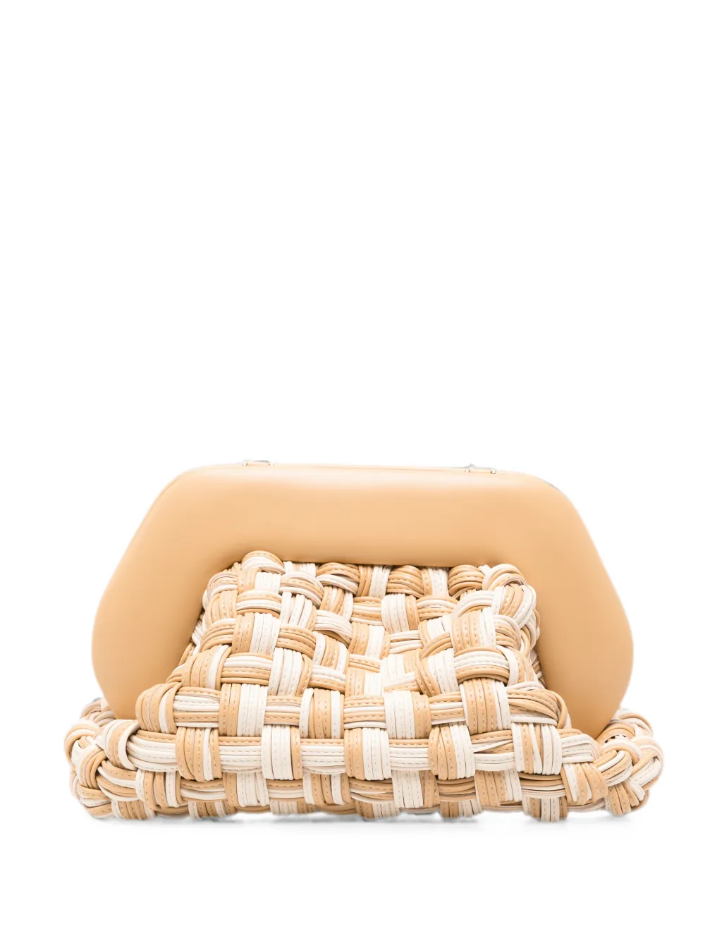 Themoirè medium Bios woven clutch bag - Toni neutri