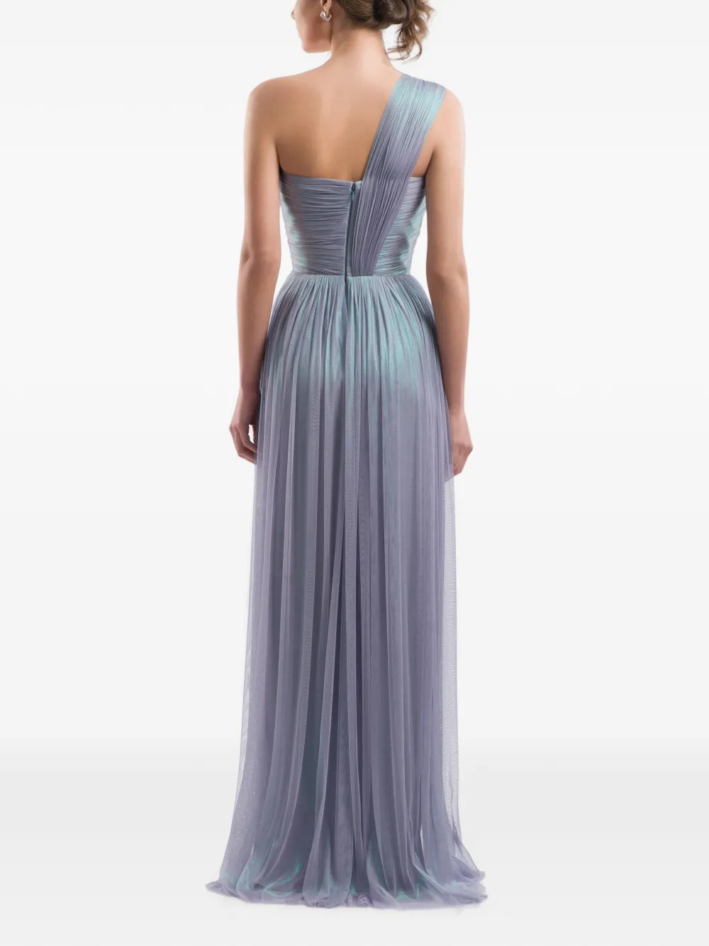 IMROSKA Sweet 19 asymmetrische geplooide maxi-jurk Paars