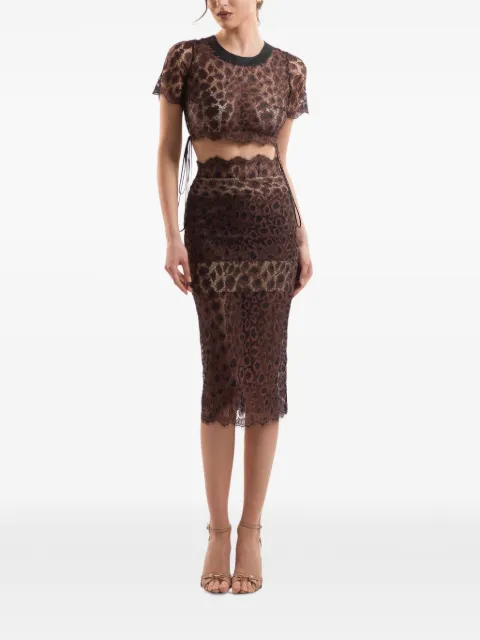 IMROSKA Blusa com estampa de leopardo