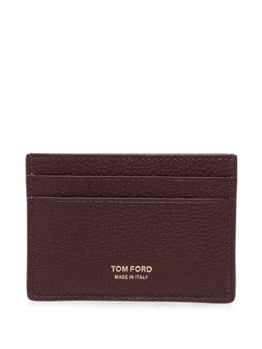 TOM FORD grained-leather card holder - Rosso