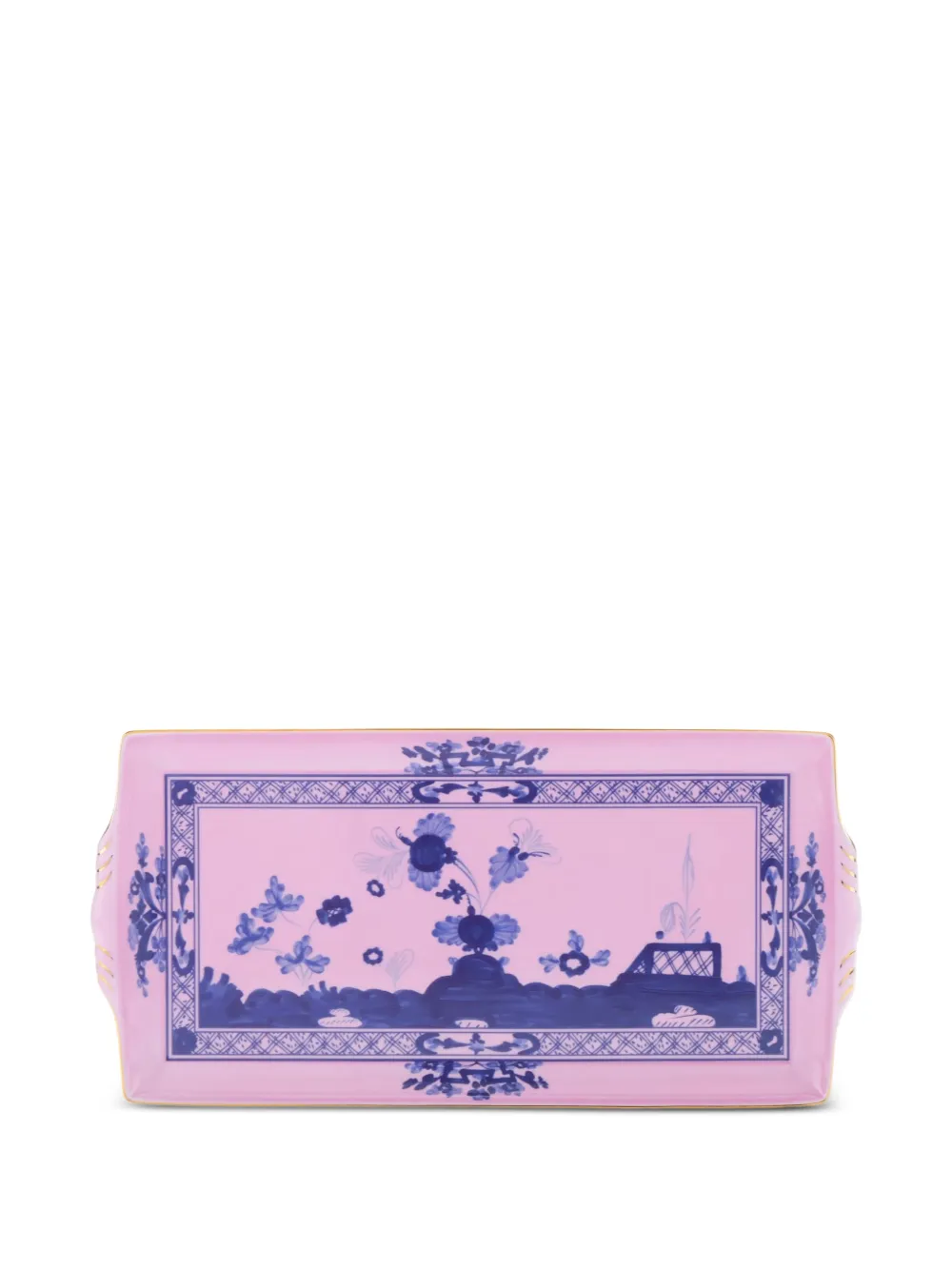 GINORI 1735 plateau rectangulaire Oriente Italiano - Rose