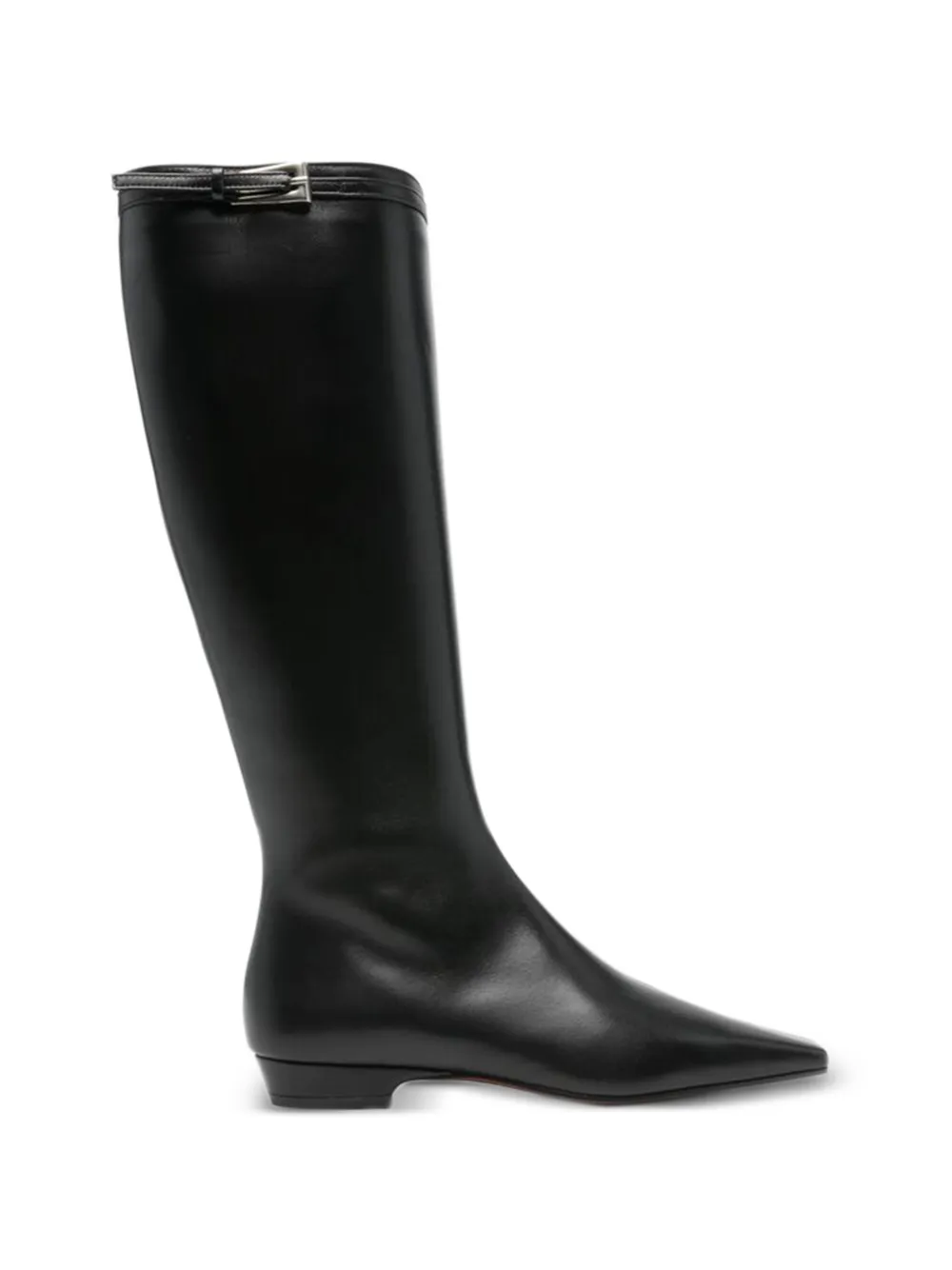 Roberto Festa square-toe buckled boots Zwart