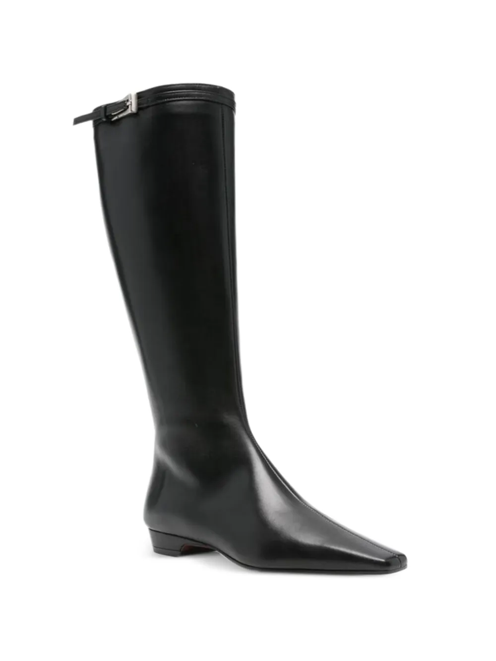 Roberto Festa square-toe buckled boots Zwart