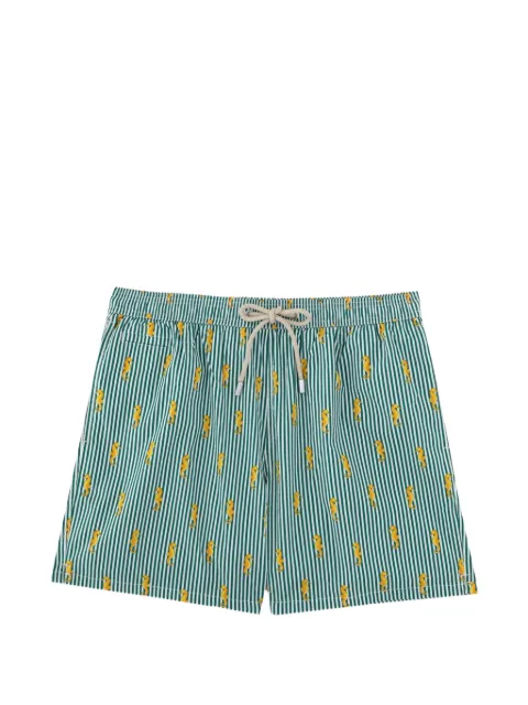 MC2 Saint Barth striped seahorse-print swim shorts