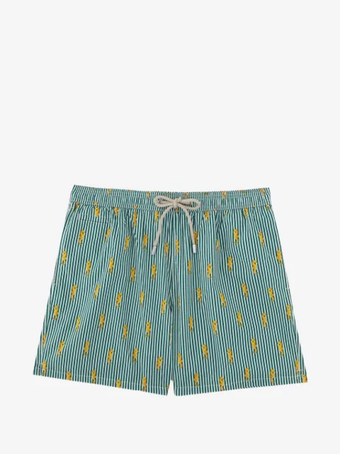 MC2 Saint Barth striped seahorse-print swim shorts