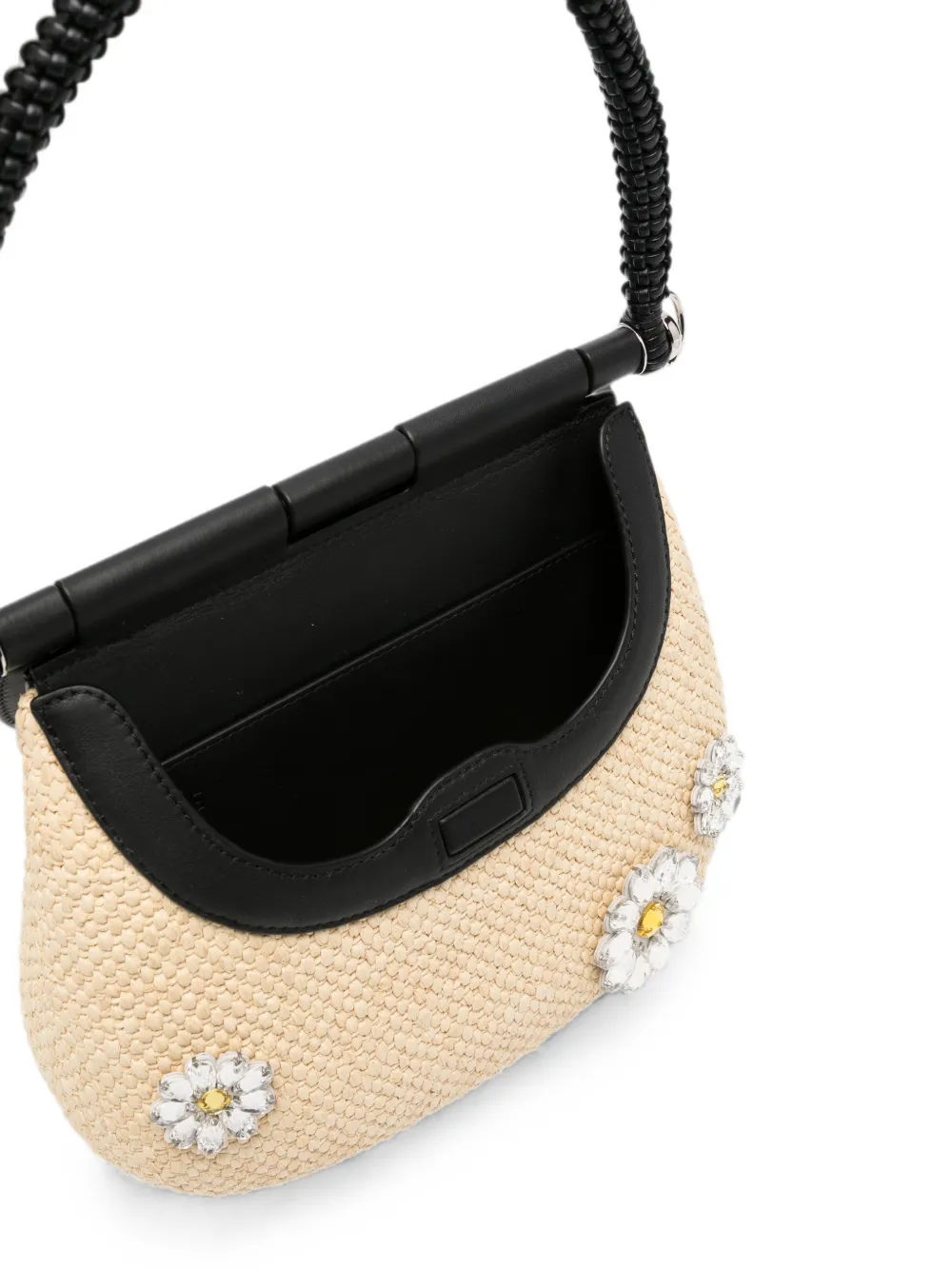 LOEWE Medium Pescador Crystal-embellished Tote Bag in Neutrals, view 5