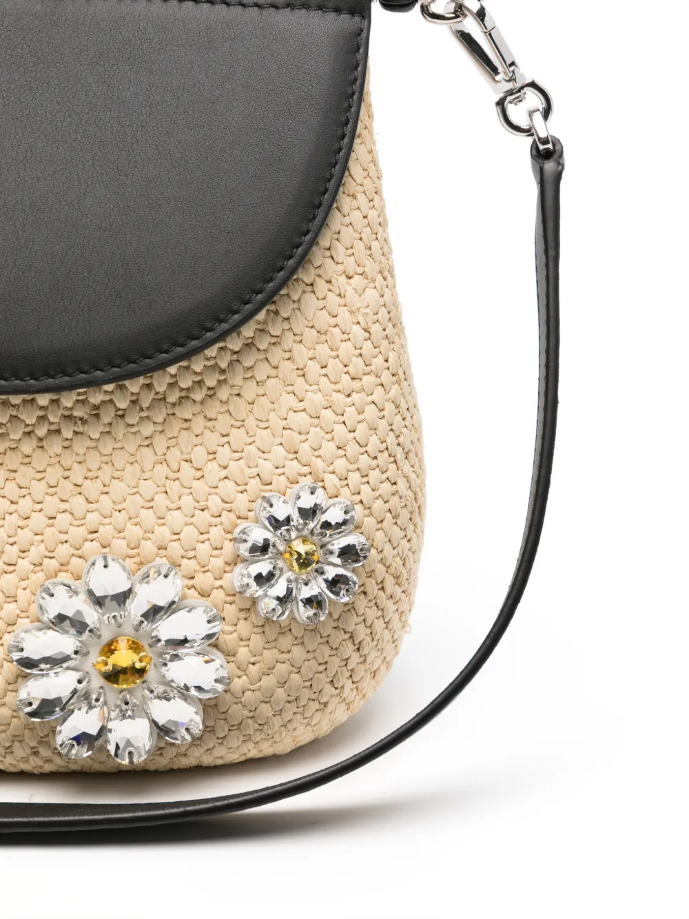 LOEWE Medium Pescador Crystal-embellished Tote Bag in Neutrals, view 4