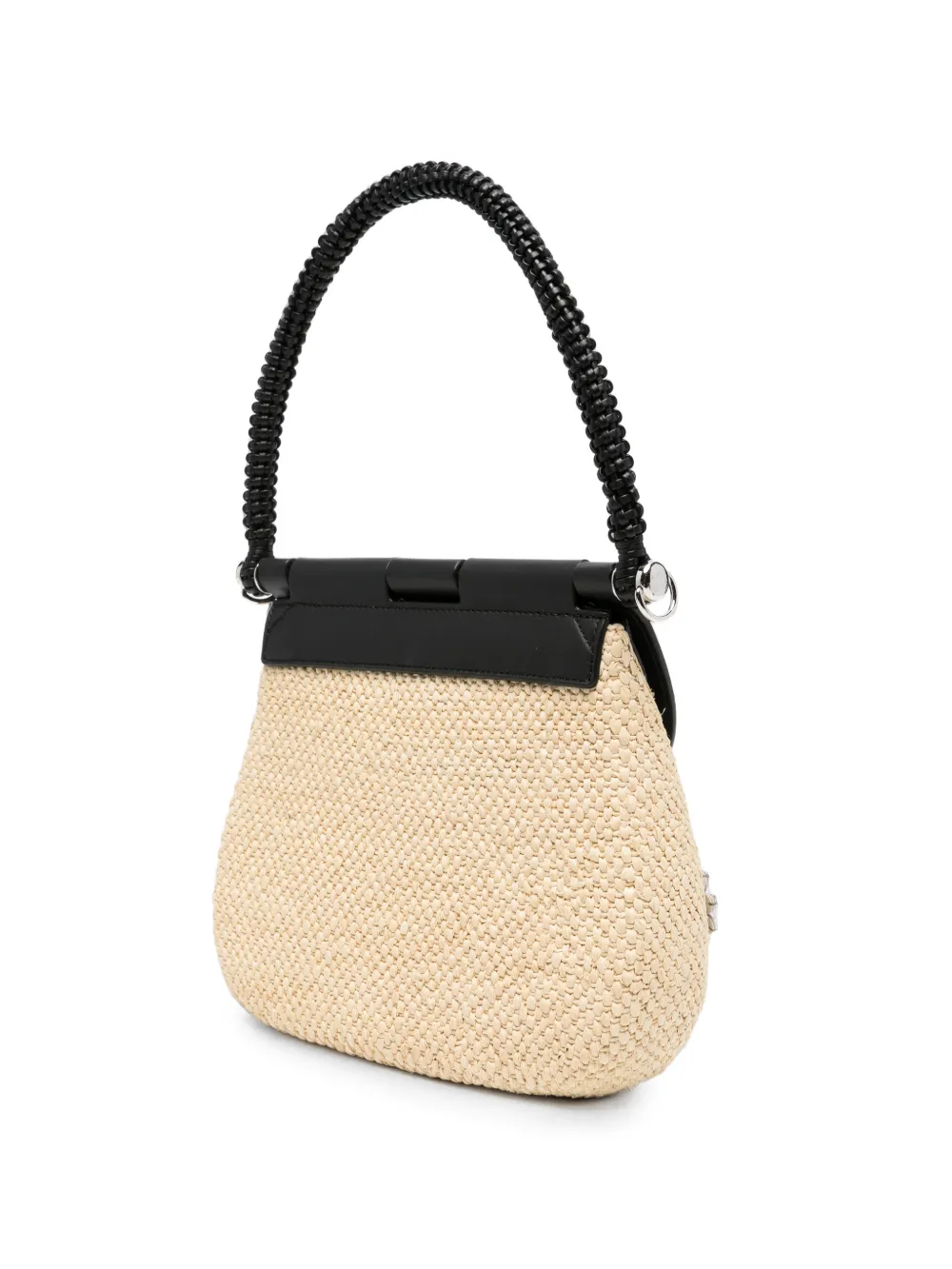 LOEWE Medium Pescador Crystal-embellished Tote Bag in Neutrals, view 3