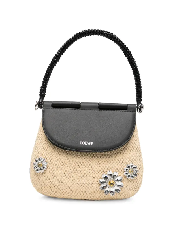 Loewe Medium Pescador Crystal-embellished Tote Bag in Neutrals