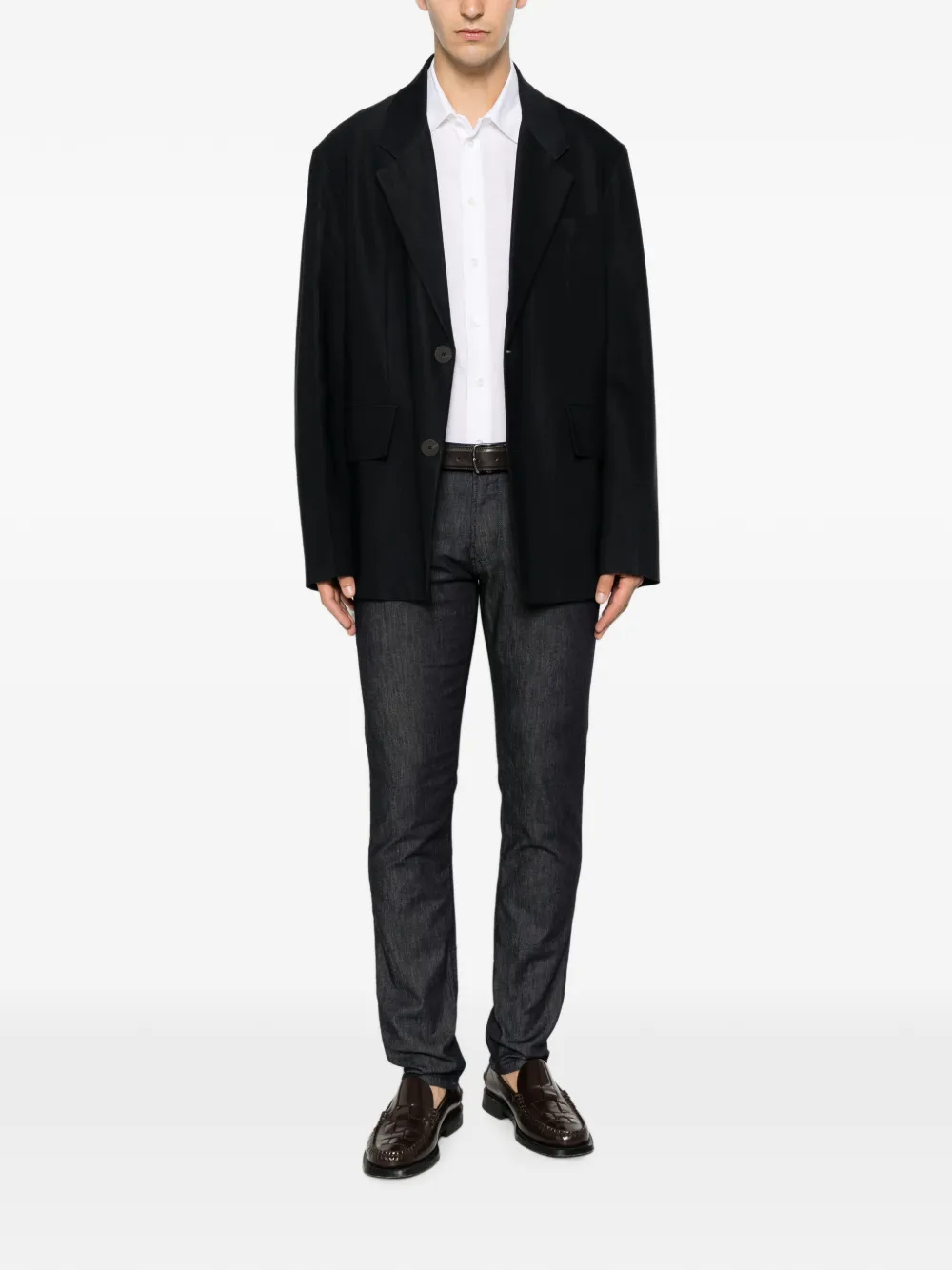 Emporio Armani Jeans met logoplakkaat Blauw