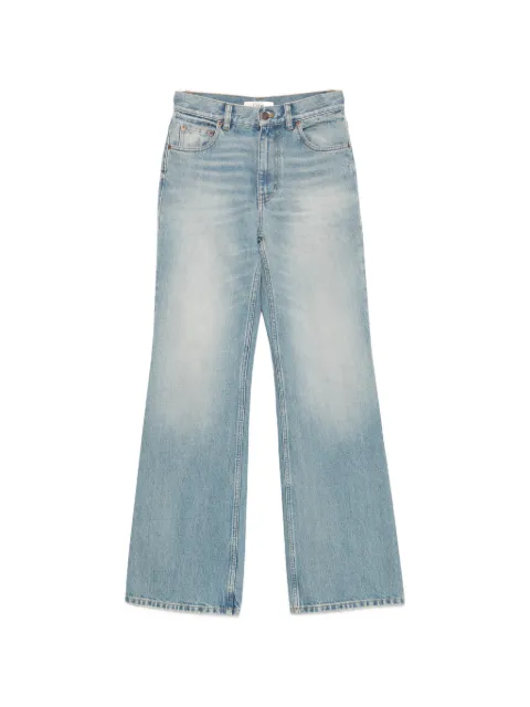 Chloé flamingo-embroidered jeans