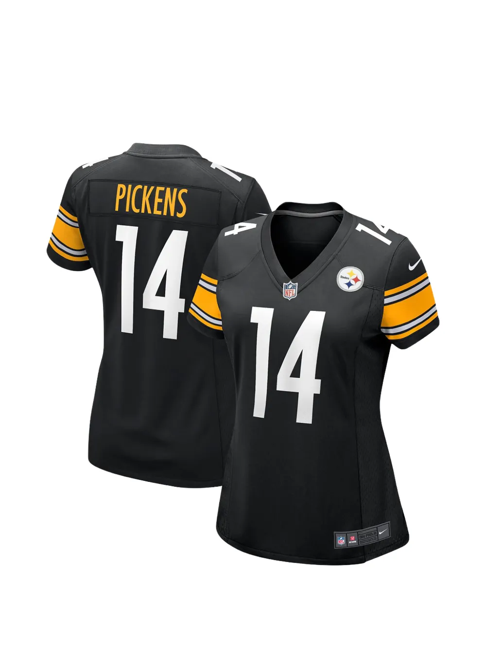 Nike George Pickens Pittsburgh Steelers Game Player jersey T-shirt Zwart