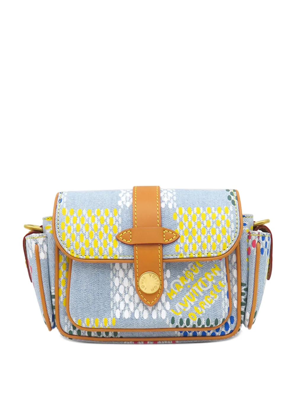 Louis Vuitton Pre-Owned 2014 LV Vers Damier Denim Cargo Wearable Wallet crossbody bag - Blu