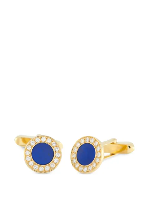 Bvlgari Pre-Owned lapis lazuli and diamond cufflinks