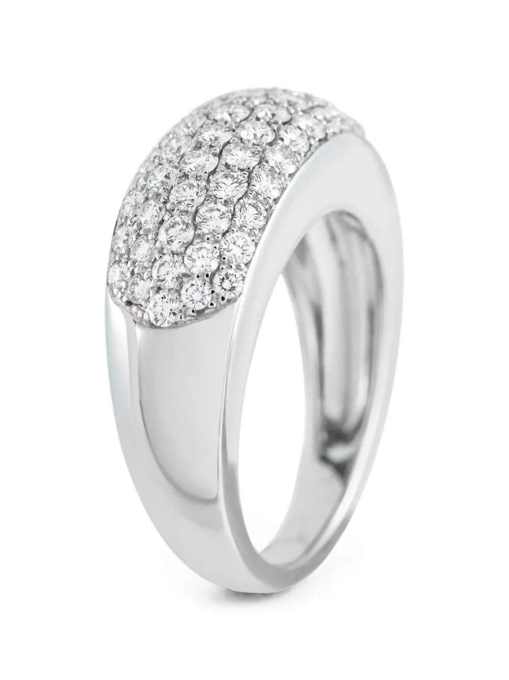 Van Cleef & Arpels Pre-Owned diamond domed ring - Argento