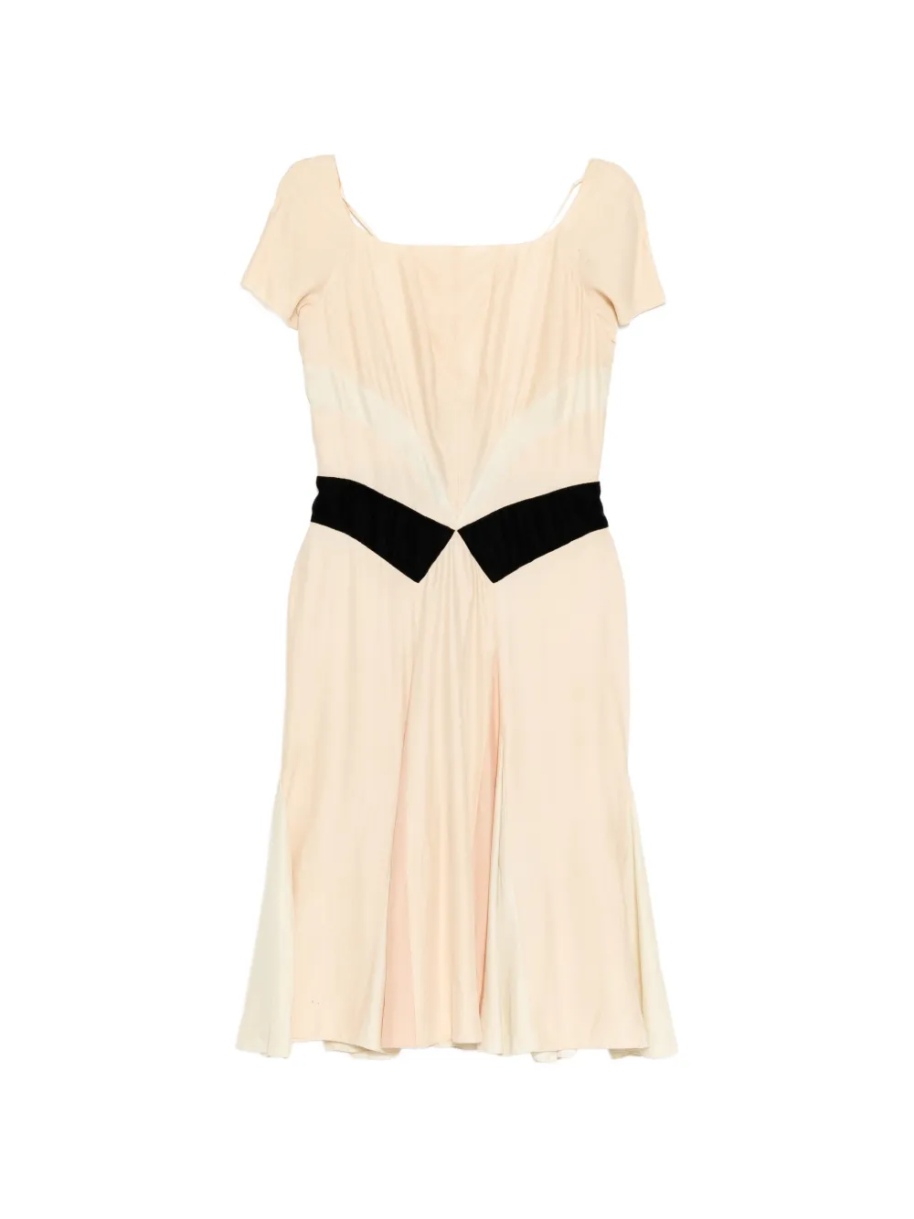 Prada Pre-Owned pleated silk dress - Toni neutri