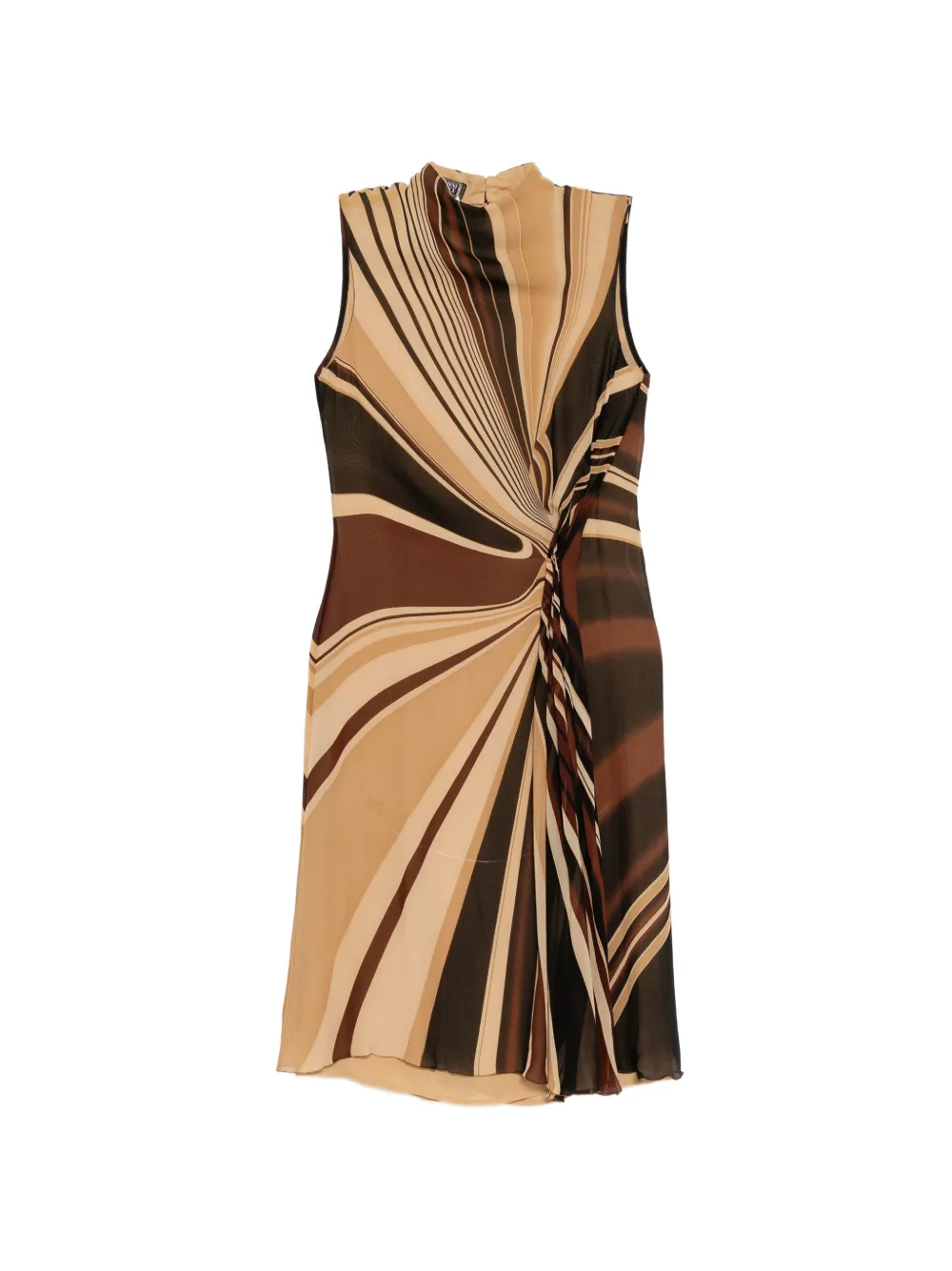 Versace Pre-Owned 2000 geometric-print sleeveless dress - Marrone