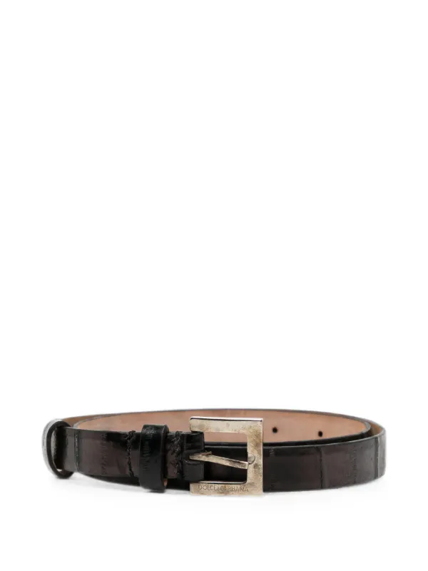 Dolce & Gabbana Pre-owned Buckle Leather Belt in Brown