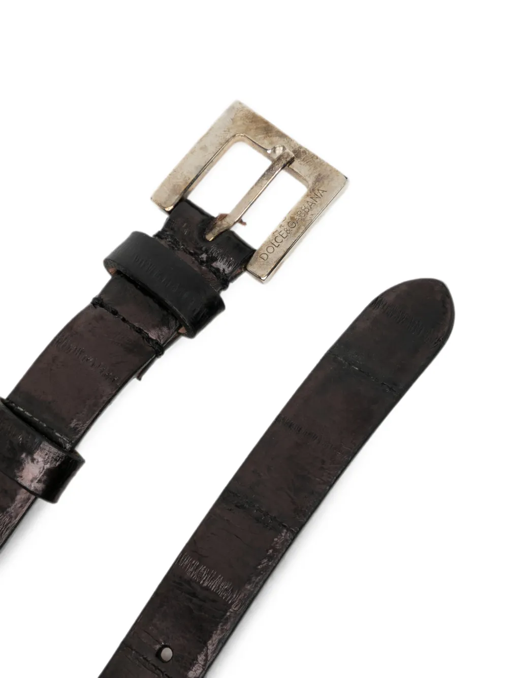 Dolce & Gabbana Pre-owned Buckle Leather Belt in Brown, view 3