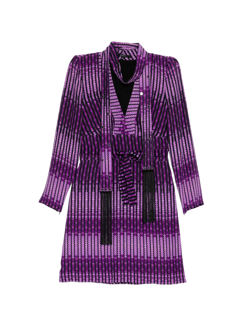 Gucci Pre-Owned abstract-print fringed dress - Viola