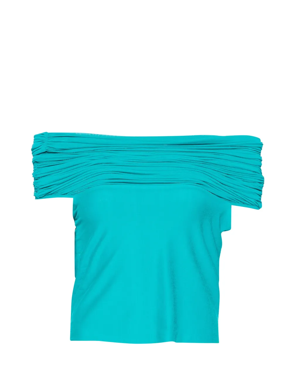 Celine Pre-Owned off-the-shoulder ruched top - Blu