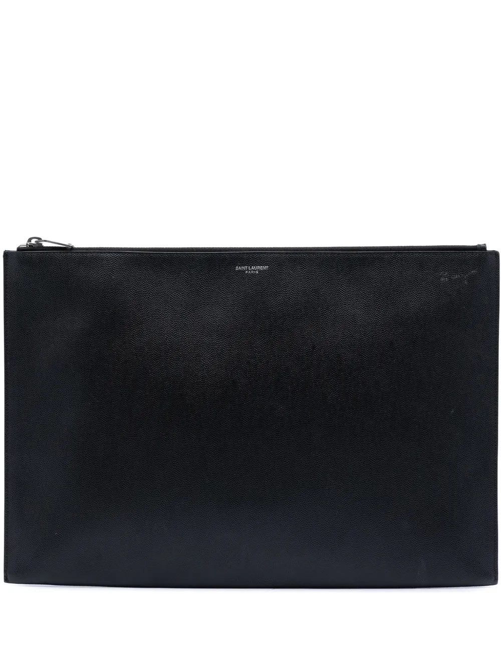 Saint Laurent Pre-Owned 2014 Grain De Poudre Zip Document Holder clutch bag - Nero