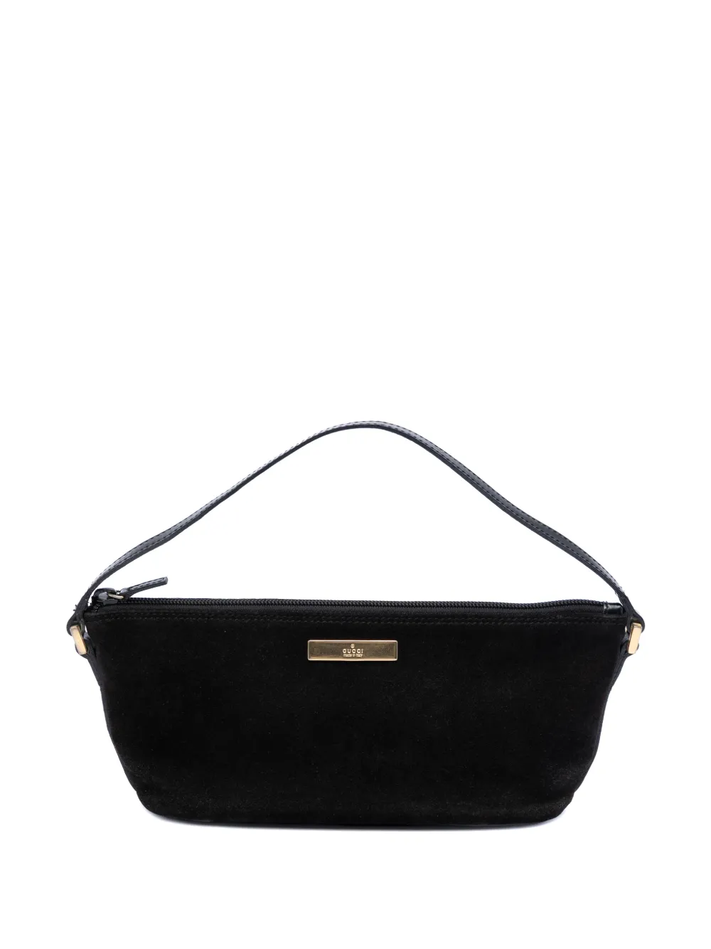 Gucci Pre-Owned 2000-2015 Suede Boat shoulder bag - Nero